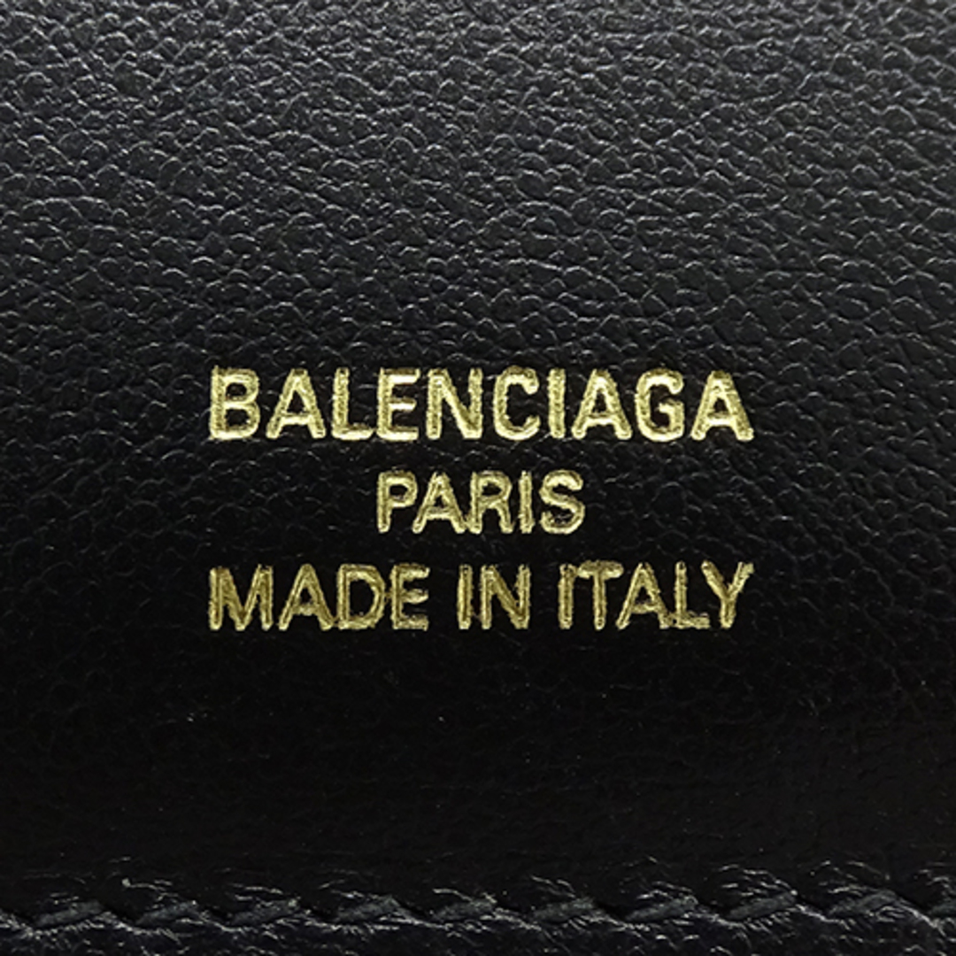 Balenciaga(バレンシアガ)のバレンシアガ BALENCIAGA カードケース レディース メンズ ブランド コインケース 小銭入れ レザー フラグメントケース ブラック ゴールド金具 736734 コンパクト【中古】 レディースのファッション小物(パスケース/IDカードホルダー)の商品写真