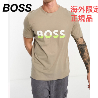 ヒューゴボス(HUGO BOSS)のヒューゴボス オレンジ 半袖 Tシャツ メンズ ロゴクルーネック XS カーキ(Tシャツ/カットソー(半袖/袖なし))