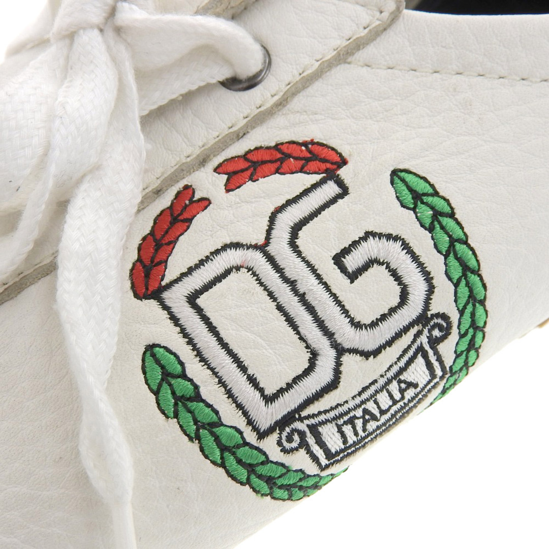 DOLCE&GABBANA(ドルチェアンドガッバーナ)の【本物保証】 ドルチェ＆ガッバーナ DOLCE&GABBANA ドルガバ D＆G ロゴ スニーカー 靴 レザー ホワイト 白 7.5 メンズ メンズの靴/シューズ(スニーカー)の商品写真