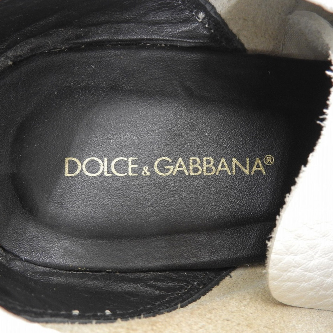 DOLCE&GABBANA(ドルチェアンドガッバーナ)の【本物保証】 ドルチェ＆ガッバーナ DOLCE&GABBANA ドルガバ D＆G ロゴ スニーカー 靴 レザー ホワイト 白 7.5 メンズ メンズの靴/シューズ(スニーカー)の商品写真