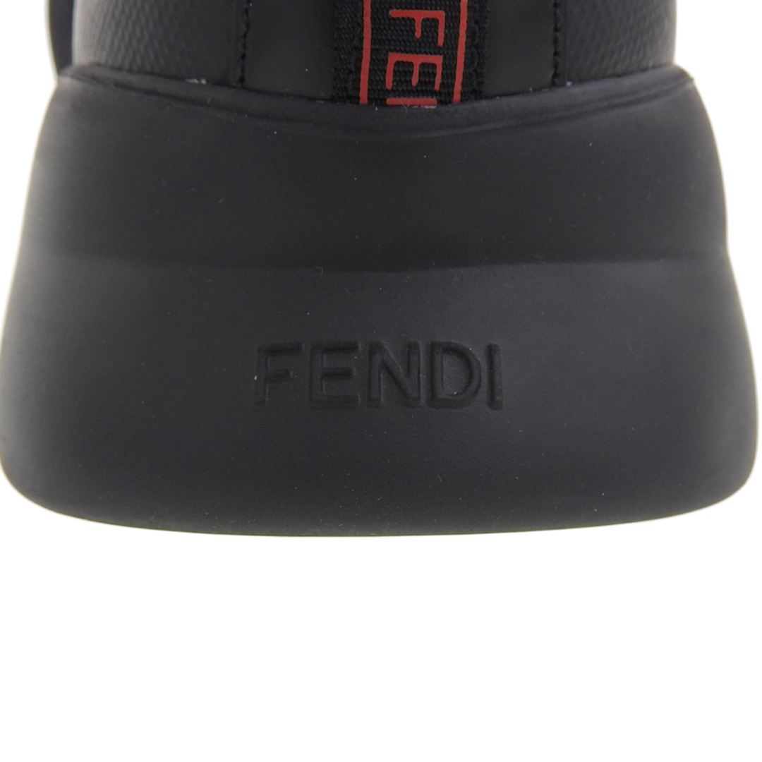 FENDI(フェンディ)の【本物保証】 美品 フェンディ FENDI ベルト スニーカー 靴 キャンバス ホワイト ブラック 黒 9 1/2 シンプル メンズ メンズの靴/シューズ(スニーカー)の商品写真