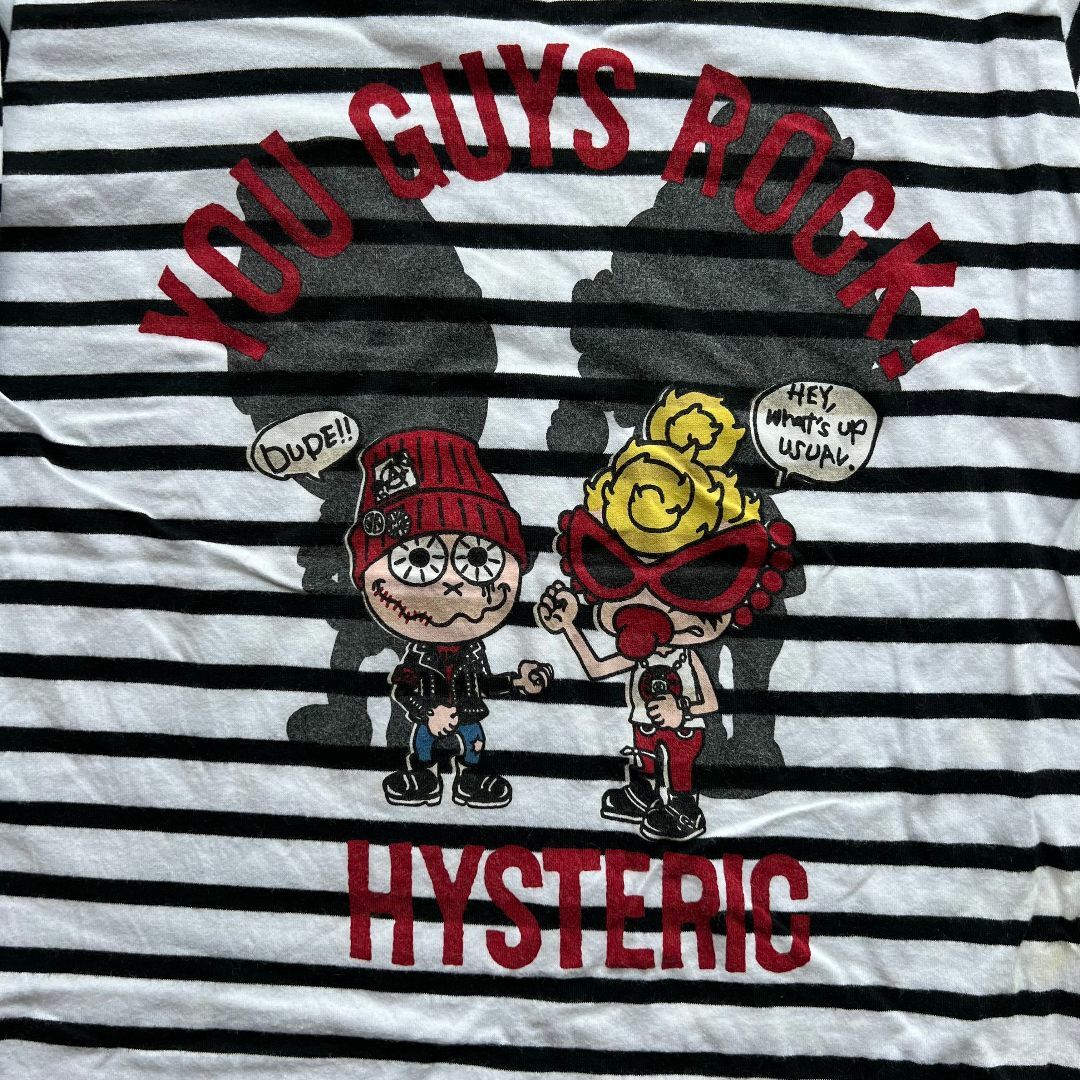 HYSTERIC MINI(ヒステリックミニ)のHysteric Mini キッズ 長袖Tシャツ 黒&白 ストライプ 130cm キッズ/ベビー/マタニティのキッズ服男の子用(90cm~)(Tシャツ/カットソー)の商品写真