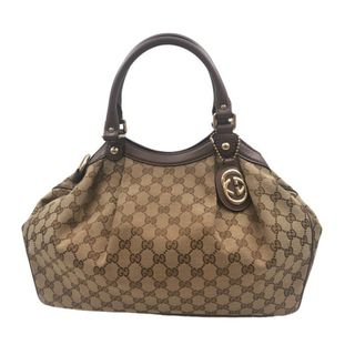 Gucci - 　グッチ GUCCI スーキーハンドバッグ 211944 GGキャンバス メンズ ハンドバッグ