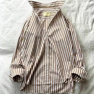 ユナイテッドアローズ(UNITED ARROWS)の美品 ユナイテッドアローズ ストライプ ビッグ シャツ ブラウス オーバーサイズ(シャツ/ブラウス(長袖/七分))