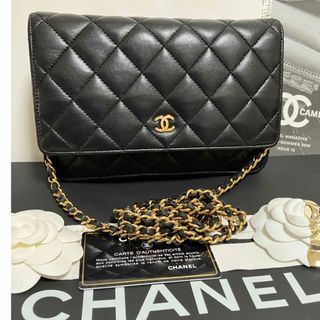 CHANEL - 超美品★ CHANEL シャネル マトラッセ チェーンウォレット 黒 正規品