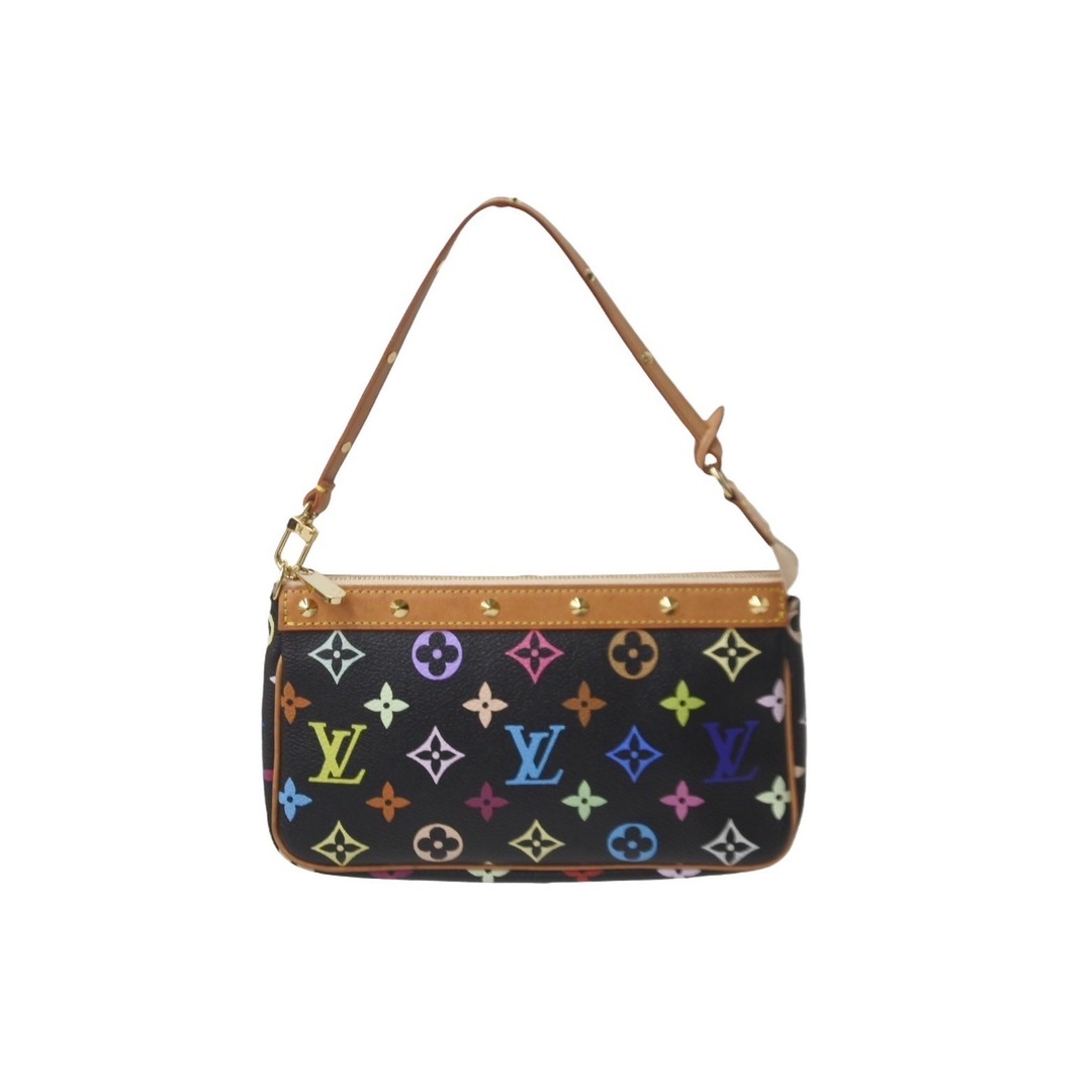 LOUIS VUITTON(ルイヴィトン)のLOUIS VUITTON ルイヴィトン モノグラムマルチ ポシェット アクセソワ―ル M92648 村上隆 ワンショルダー 美品 中古 62506 レディースのファッション小物(ポーチ)の商品写真