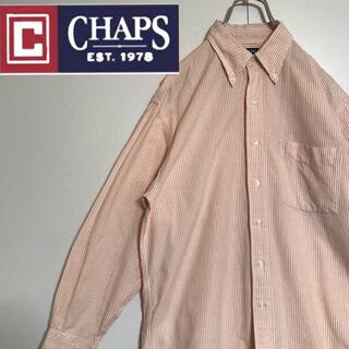 チャップス(CHAPS)の【人気定番】チャップス　ストライプ長袖シャツ　春カラー　A929(シャツ)