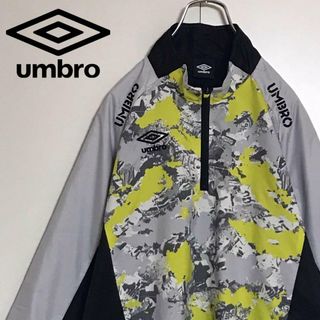 アンブロ(UMBRO)の【美品】アンブロ　刺繍ロゴ入りハーフジップジャケット　サーモライナー　K693(ジャージ)