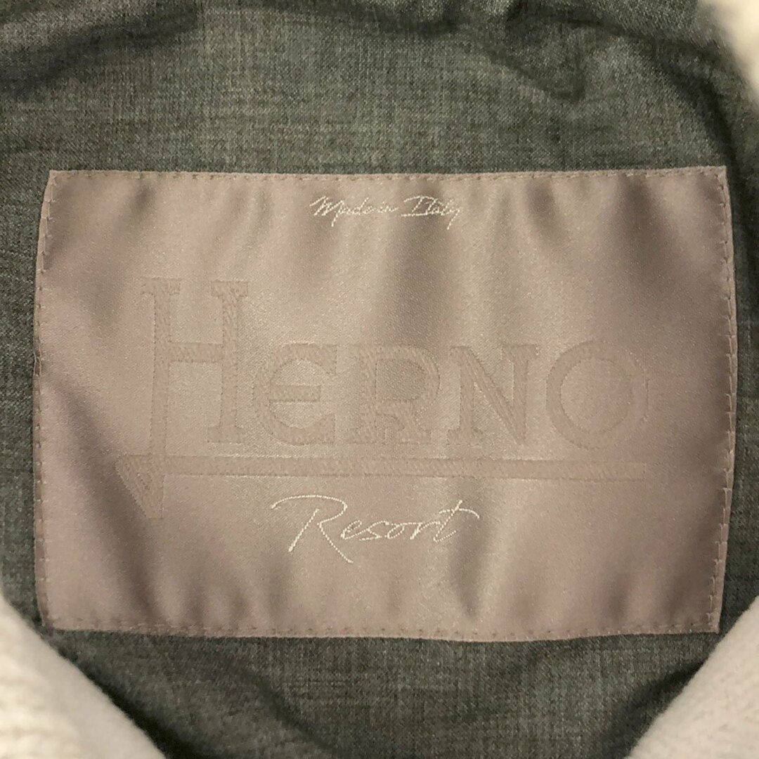 HERNO(ヘルノ)のHERNO ヘルノ 21AW RESORT ニットコンビスタンドカラー ブルゾン オフホワイト系 48 GI012UR-33310-1203 メンズのジャケット/アウター(ブルゾン)の商品写真