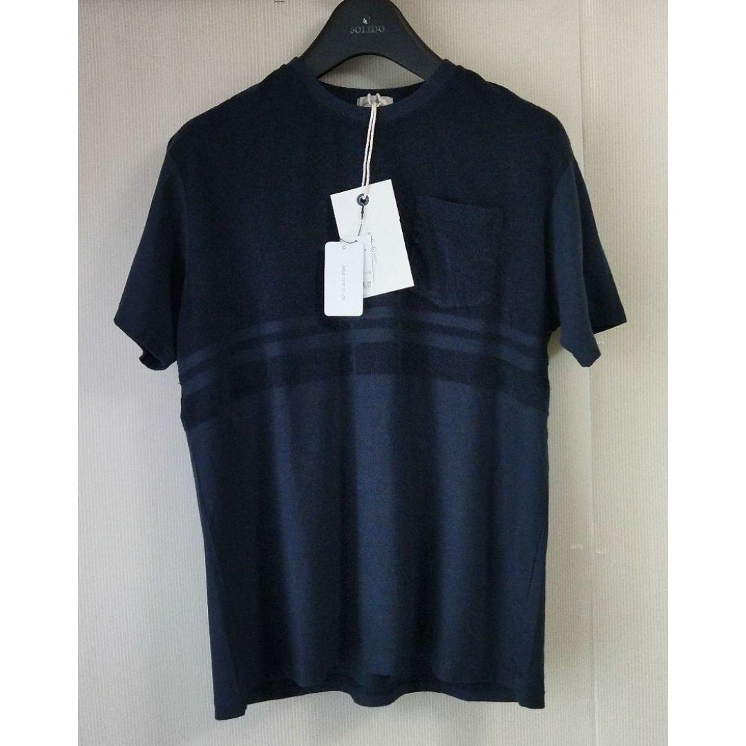 SEAGREEN(シーグリーン)のSeagreen【 NAVY 】01 PILE BORDER T-SHIRT メンズのトップス(Tシャツ/カットソー(半袖/袖なし))の商品写真