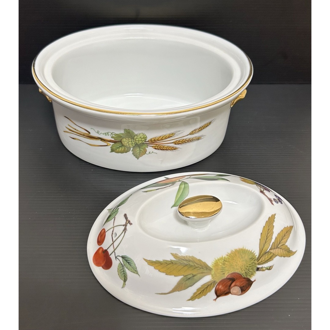 Royal Worcester(ロイヤルウースター)のロイヤルウースター　イブシャム　スープチューリン　金彩 インテリア/住まい/日用品のキッチン/食器(食器)の商品写真