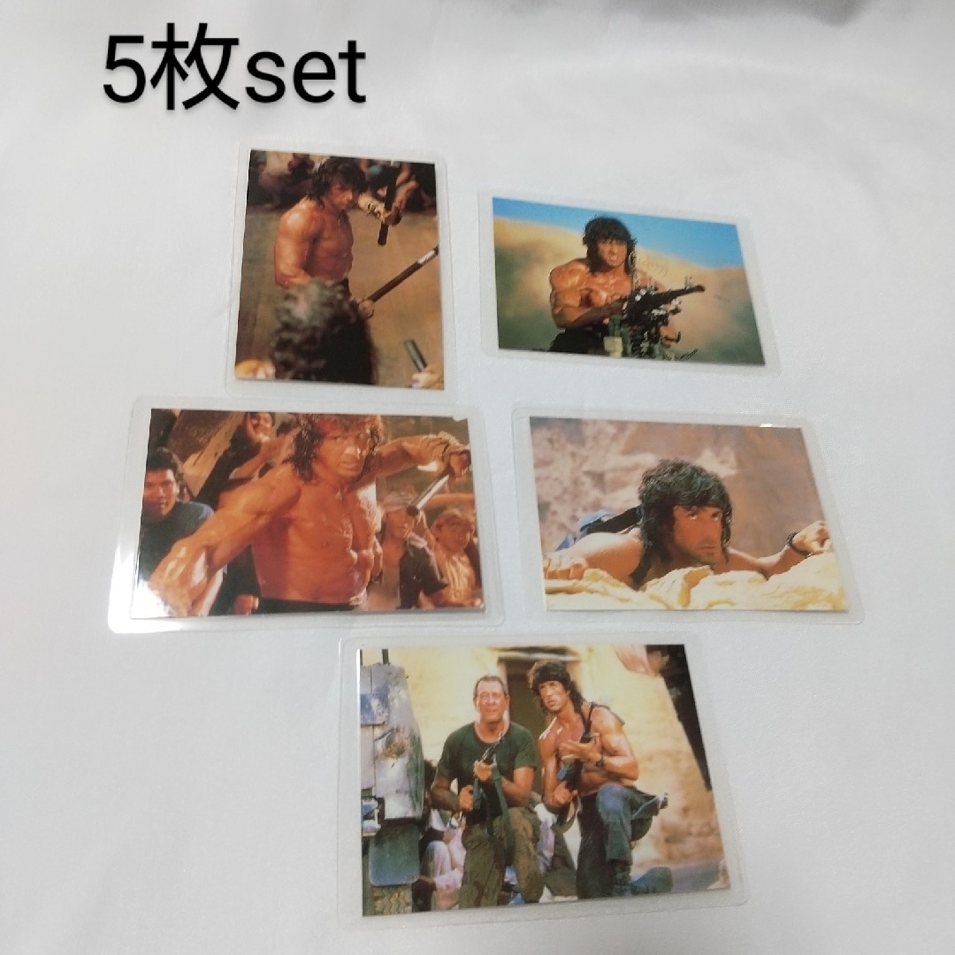 【送料込み】RAMBO 1988年 ラミネートカード ５枚set エンタメ/ホビーのタレントグッズ(その他)の商品写真