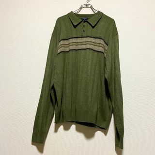 ヴィンテージ(VINTAGE)のアメリカ古着　DOCKERS ドッカーズ　ニットポロシャツ　柄物　ヴィンテージ(ニット/セーター)