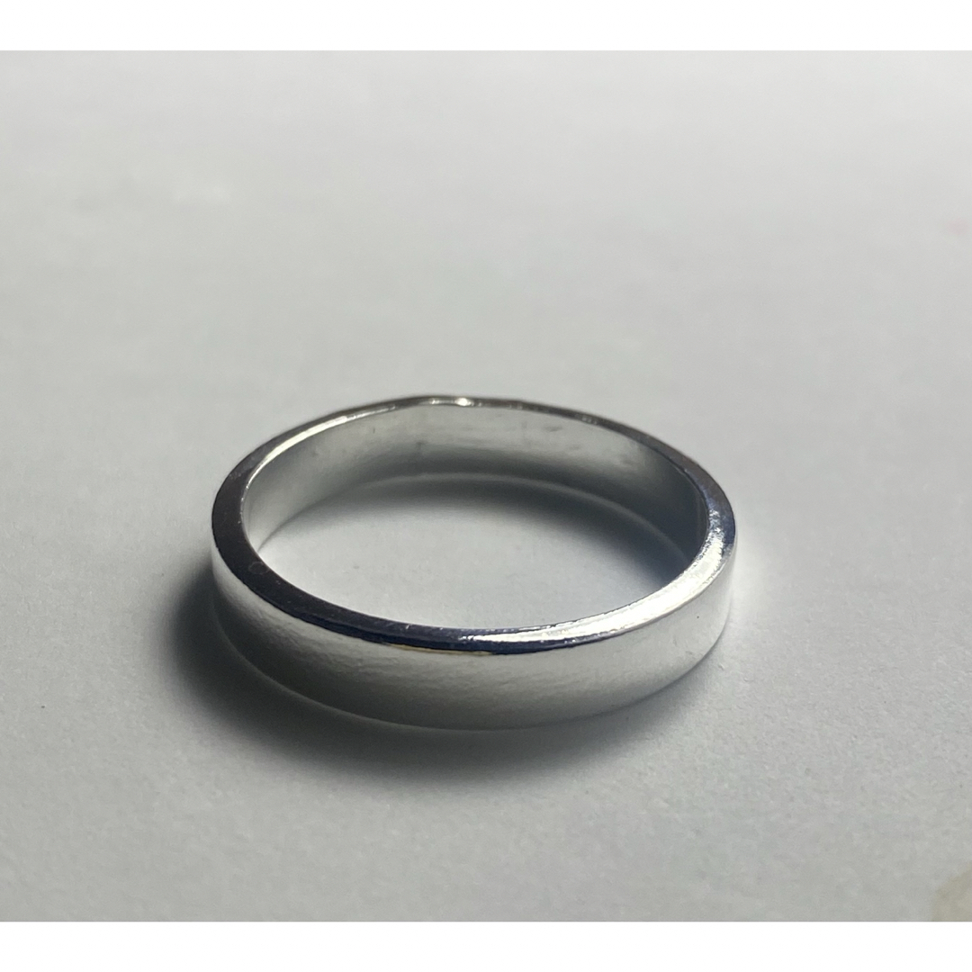 細め4ミリ平打ち　シルバー925ワイド銀リング プレーンSILVER指輪23号に メンズのアクセサリー(リング(指輪))の商品写真