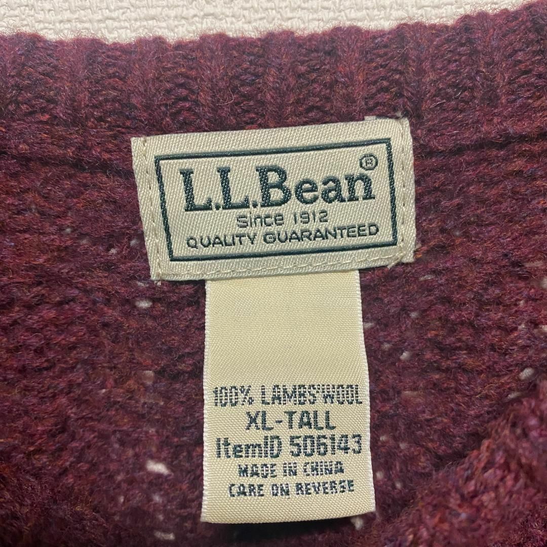 L.L.Bean(エルエルビーン)のアメリカ古着　L.L.Bean ケーブル編み　編み込み ニット　セーター メンズのトップス(ニット/セーター)の商品写真