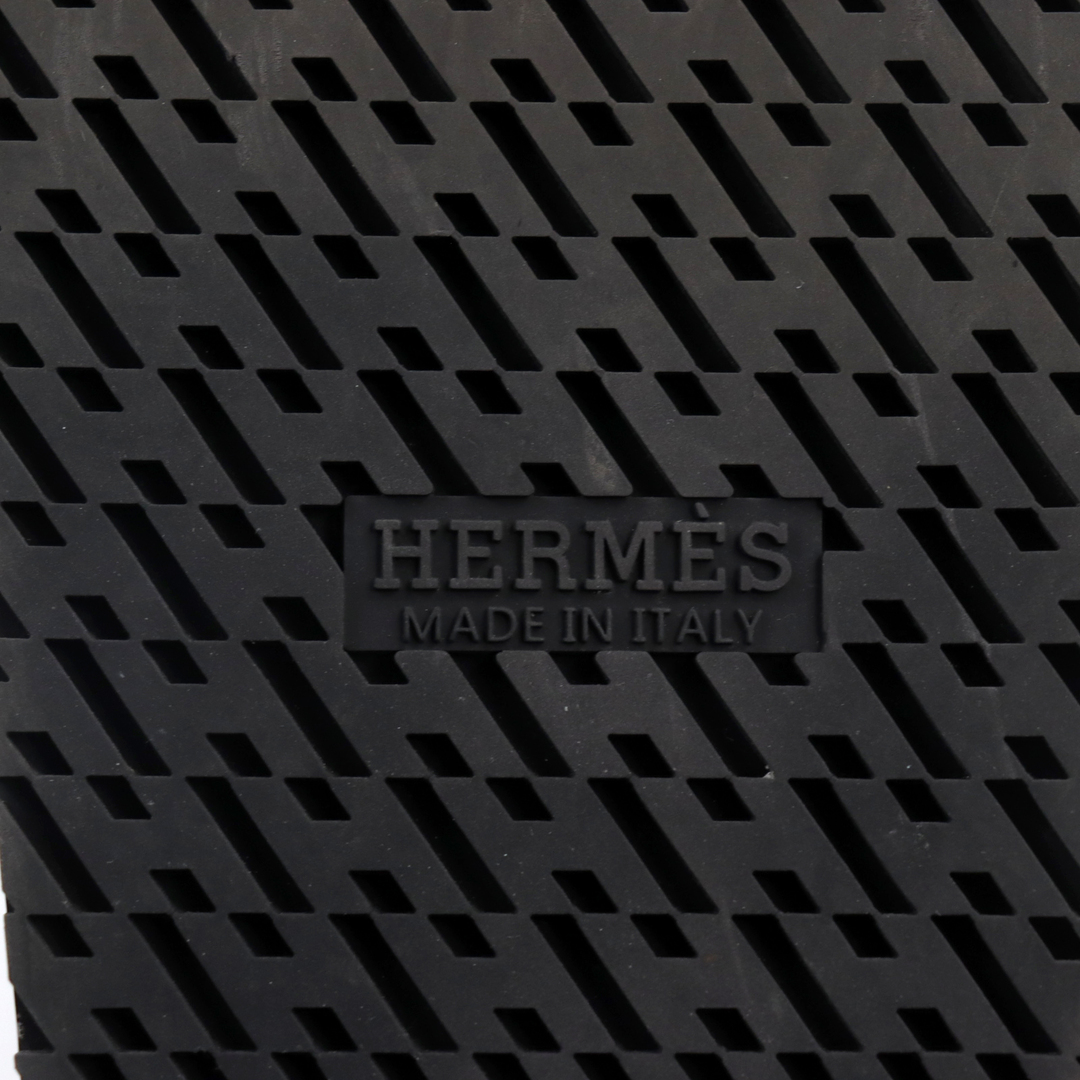 Hermes(エルメス)の【ドンドン見直し】良品○HERMES エルメス 2019年製 191384ZH レザー ベルトストラップ付き フラット バイカラー サンダル ホワイト ブラック 40 イタリア製 メンズ メンズの靴/シューズ(サンダル)の商品写真