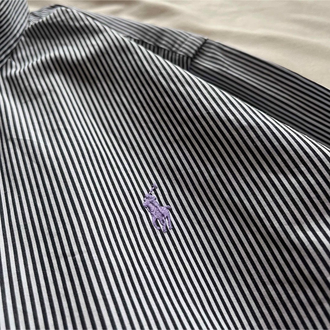Ralph Lauren(ラルフローレン)のラルフローレン　Ralph Lauren ストライプシャツ　ポニー　刺繍　ロゴ レディースのトップス(シャツ/ブラウス(長袖/七分))の商品写真