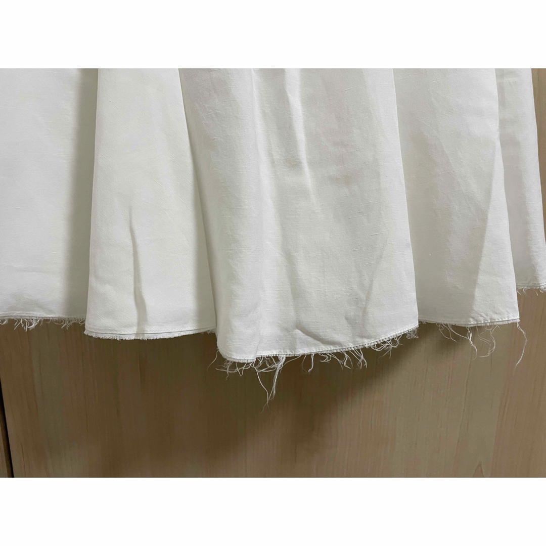 Plage(プラージュ)のPlage プラージュglace flare スカート36フレアホワイト リネン レディースのスカート(ロングスカート)の商品写真