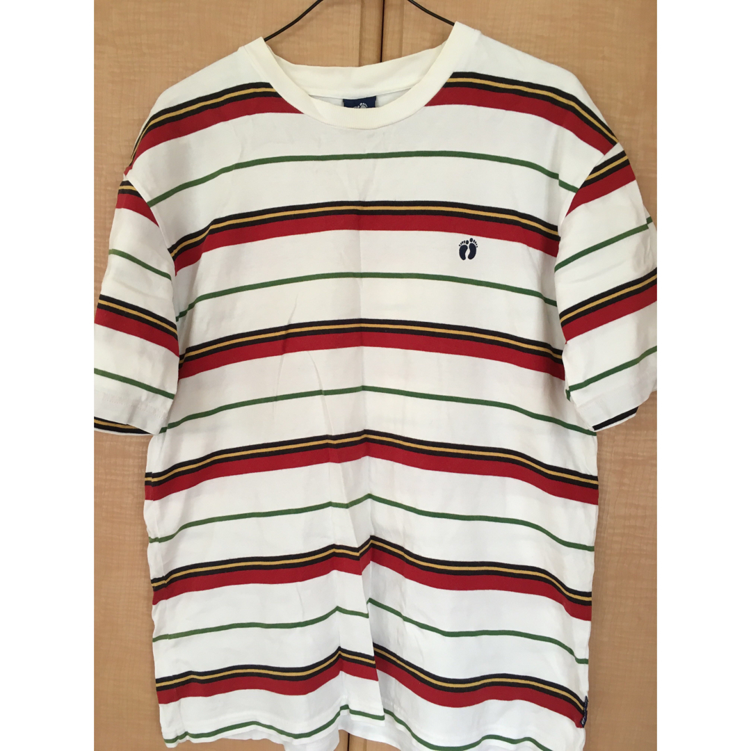 HANG TEN(ハンテン)のHangTen ボーダ半袖TシャツFirstTown綿100%デニムハーフパンツ メンズのトップス(Tシャツ/カットソー(半袖/袖なし))の商品写真