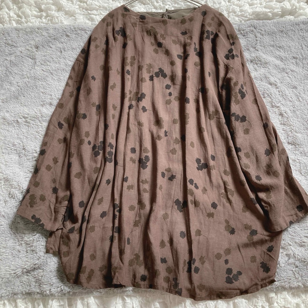 pas de calais - 【パドカレ】美品✨ゆったり 木の実 コットンシャツ pas de calais - 【パドカレ】美品✨ゆったり 木の実 コットンシャツ