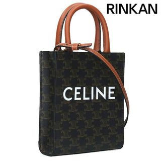 セリーヌ(celine)のセリーヌバイエディスリマン  ミニバーティカルカバ ロゴプリントトリオンフPVCショルダーバッグ レディース(ショルダーバッグ)