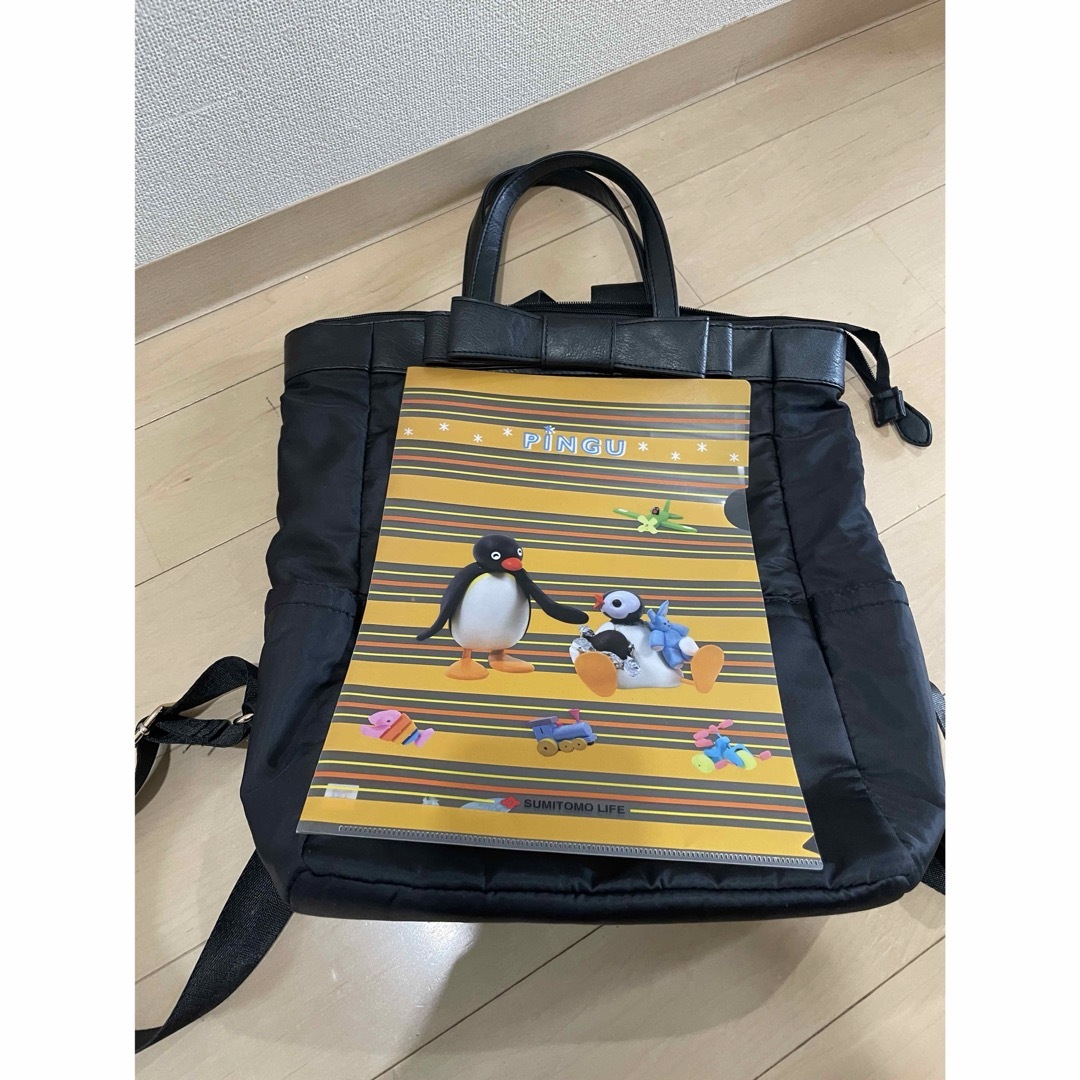 リボン リュック ブラック レディースのバッグ(リュック/バックパック)の商品写真