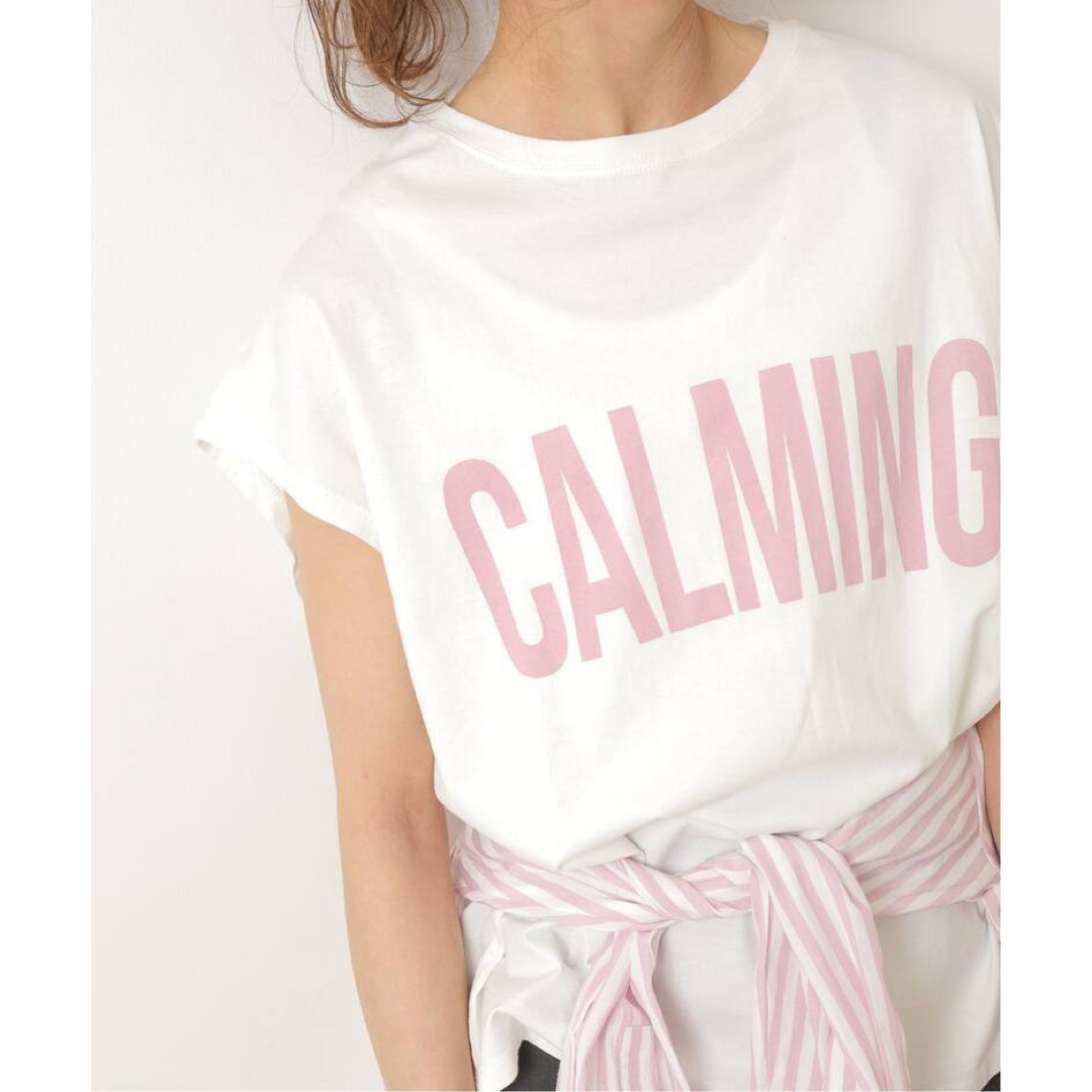 Spick & Span(スピックアンドスパン)のSpick & Span CALMINGフレンチT  ピンク　新品未使用　 レディースのトップス(Tシャツ(半袖/袖なし))の商品写真