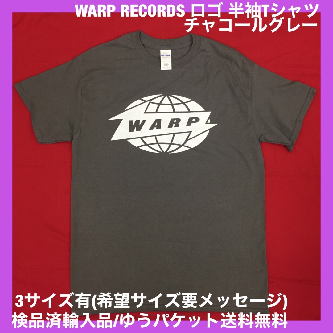 チャコール 3サイズ有/缶バッジ付 Warp Records ロゴTシャツ -3 エンタメ/ホビーのタレントグッズ(ミュージシャン)の商品写真