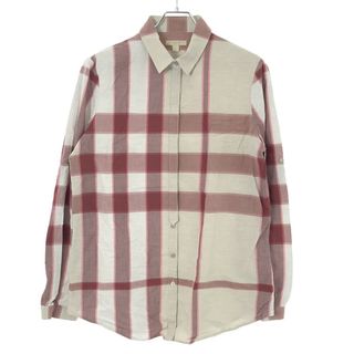 バーバリー(BURBERRY)のBURBERRY BRIT バーバリーブリット メガチェック長袖シャツ レッド系 L(シャツ)