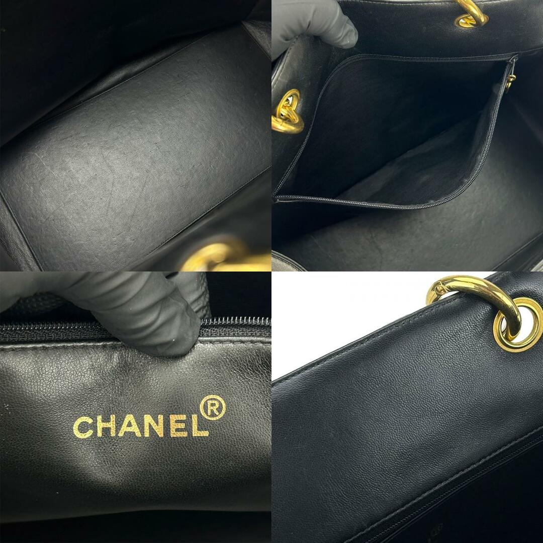 CHANEL(シャネル)の【中古】 シャネル トートバッグ マトラッセステッチ ラムスキン ブラック ゴールド金具 4番台 ココマーク チェーン レディース 女性 CHANEL レディースのバッグ(トートバッグ)の商品写真