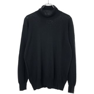 ジョンスメドレー(JOHN SMEDLEY)のJOHN SMEDLEY ジョンスメドレー メリノウールタートルネックニットセーター ブラック M(ニット/セーター)