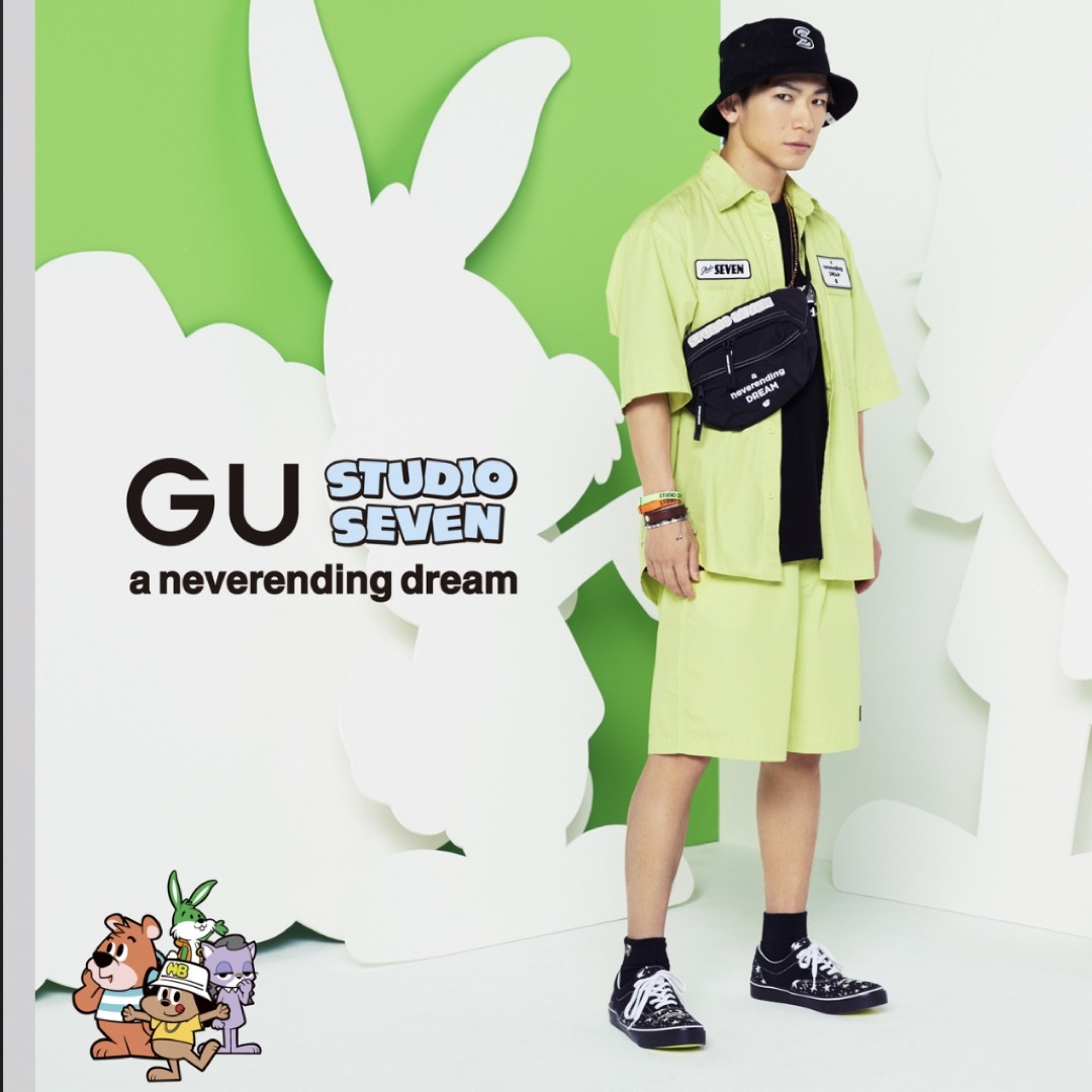GU × STUDIO SEVEN  140 ワークシャツ キッズ/ベビー/マタニティのキッズ服男の子用(90cm~)(Tシャツ/カットソー)の商品写真