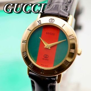 グッチ(Gucci)の良品！GUCCI シェリーライン ローマンベゼル ゴールド 腕時計 663(腕時計)