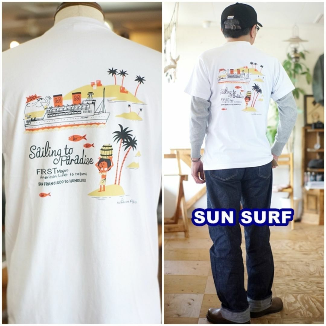 Buzz Rickson's(バズリクソンズ)のSUNSURF サンサーフ　アンクルトリス　半袖プリントTシャツ 79386 M メンズのトップス(Tシャツ/カットソー(半袖/袖なし))の商品写真
