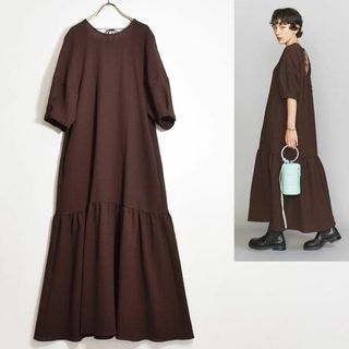 ビューティアンドユースユナイテッドアローズ(BEAUTY&YOUTH UNITED ARROWS)の完売 ユナイテッドアローズ B&Y バックリボン ボリューム マキシワンピース(ロングワンピース/マキシワンピース)