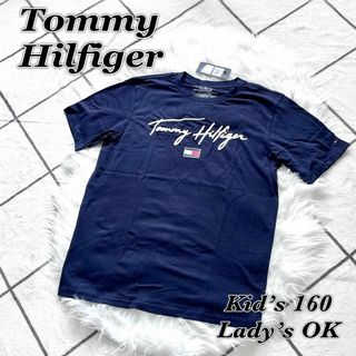 トミーヒルフィガー(TOMMY HILFIGER)のレディースOK トミーヒルフィガー トップス Tシャツ 半袖 キッズ160 紺(Tシャツ(半袖/袖なし))