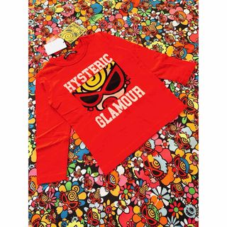 ヒステリックミニ(HYSTERIC MINI)のHYSTERIC MINI ベーシックミニちゃんプリント 長袖ロンT レッド(Tシャツ/カットソー)