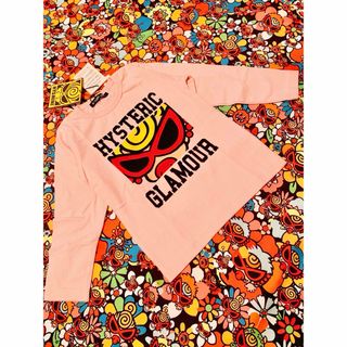 ヒステリックミニ(HYSTERIC MINI)のHYSTERIC MINI ベーシックミニちゃんプリント 長袖ロンT ピンク(Tシャツ/カットソー)