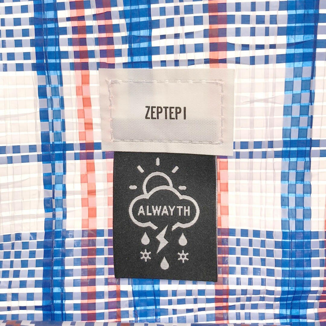 Alwayth × ZEPTEPI オルウェイス × ゼプテピ Chinese Laundry Market Tote チェックマーケットバッグ ブルー×ホワイト メンズのバッグ(その他)の商品写真