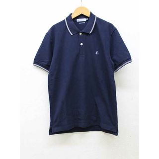 【夏物新入荷】■PETIT BATEAU/プチバトー■ポロシャツ/半袖 ネイビー/紺 メンズ M【中古】夏 514042