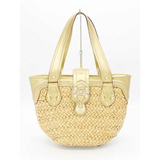 Michael Kors - 【夏物 新入荷】◇MICHAEL KORS/マイケルコース◇カゴバッグ/レザー切替/トートバッグ/BAG/鞄 ベージュ×ゴールド レディース【中古】春夏 114042