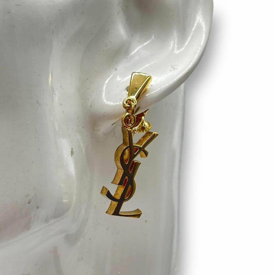 Yves Saint Laurent(イヴサンローラン)のサンローラン　ヴィンテージ　YSL ロゴ　イヤリング　ゴールド　1364 レディースのアクセサリー(イヤリング)の商品写真