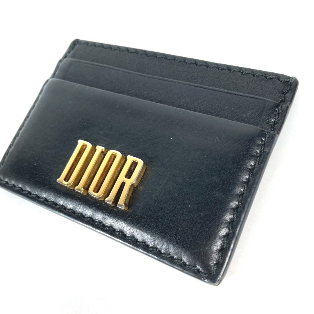 Dior(ディオール)のディオール Dior ロゴ 26-MA-1128 パスケース 名刺入れ カードホルダー カードケース レザー ブラック レディースのファッション小物(パスケース/IDカードホルダー)の商品写真