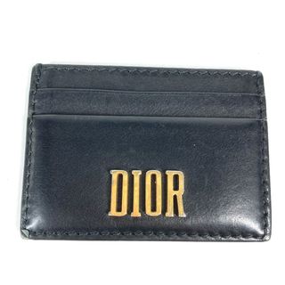 ディオール(Dior)のディオール Dior ロゴ 26-MA-1128 パスケース 名刺入れ カードホルダー カードケース レザー ブラック(パスケース/IDカードホルダー)