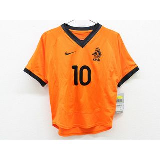 ナイキ(NIKE)の【夏物 新入荷!】新品 未使用品▲ベルカンプ/オランダ代表('00-'01)レプリカユニフォーム/Tシャツ▲128-140cm(S/10) オレンジ ナイキ/NIKE サッカー 教室 トレーニング 練習 観戦 子供服 キッズ kids 男の子 女の子 夏 tops lessons 014042(ウェア)