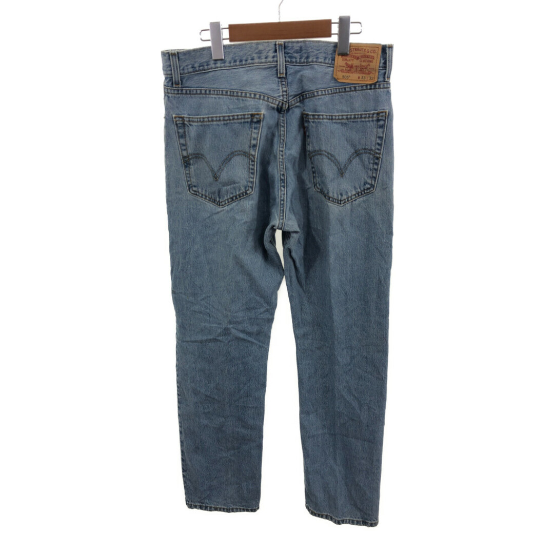 Levi's(リーバイス)のLevi's リーバイス 505 デニムパンツ アメカジ ブルー (メンズ W33 L32) 中古 古着 Q3344 メンズのパンツ(デニム/ジーンズ)の商品写真