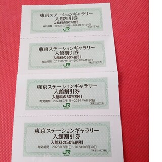 東京ステーションギャラリー入館割引券×4枚(美術館/博物館)