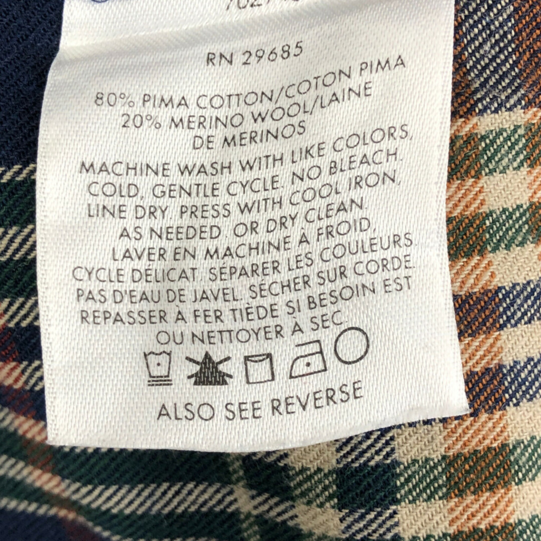 PENDLETON(ペンドルトン)のPENDLETON ペンドルトン コットン ウール ボタンダウン ネルシャツ アメカジ チェック マルチカラー (メンズ L) 中古 古着 Q3374 メンズのトップス(シャツ)の商品写真