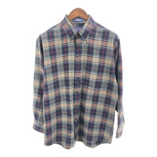 PENDLETON ペンドルトン コットン ウール ボタンダウン ネルシャツ アメカジ チェック マルチカラー (メンズ L) 中古 古着 Q3374