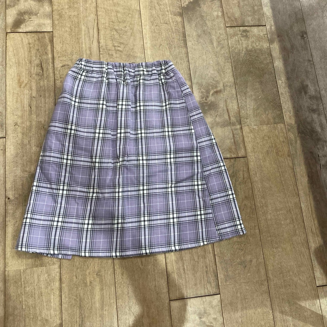 チェック柄スカート　ショートパンツ　130 美品 キッズ/ベビー/マタニティのキッズ服女の子用(90cm~)(スカート)の商品写真